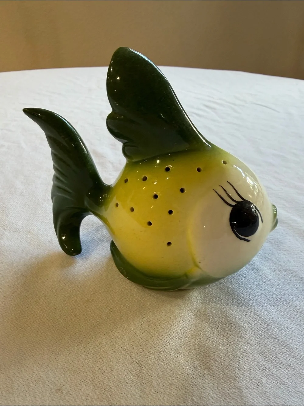 VTG MCM Ceramic Anthropomorphic Fish Appetizer/Toothpick Holder